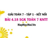 Bài 4.18 SGK Toán 7 tập 1 Kết nối tri thức